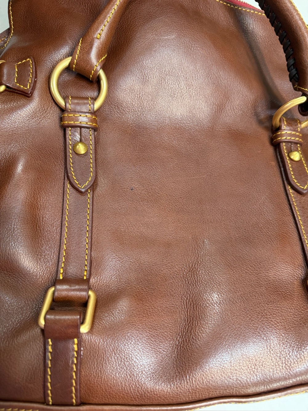 NWT Dooney and Bourke Florentine Large Satchel Chestnut - Picture 9 of 14